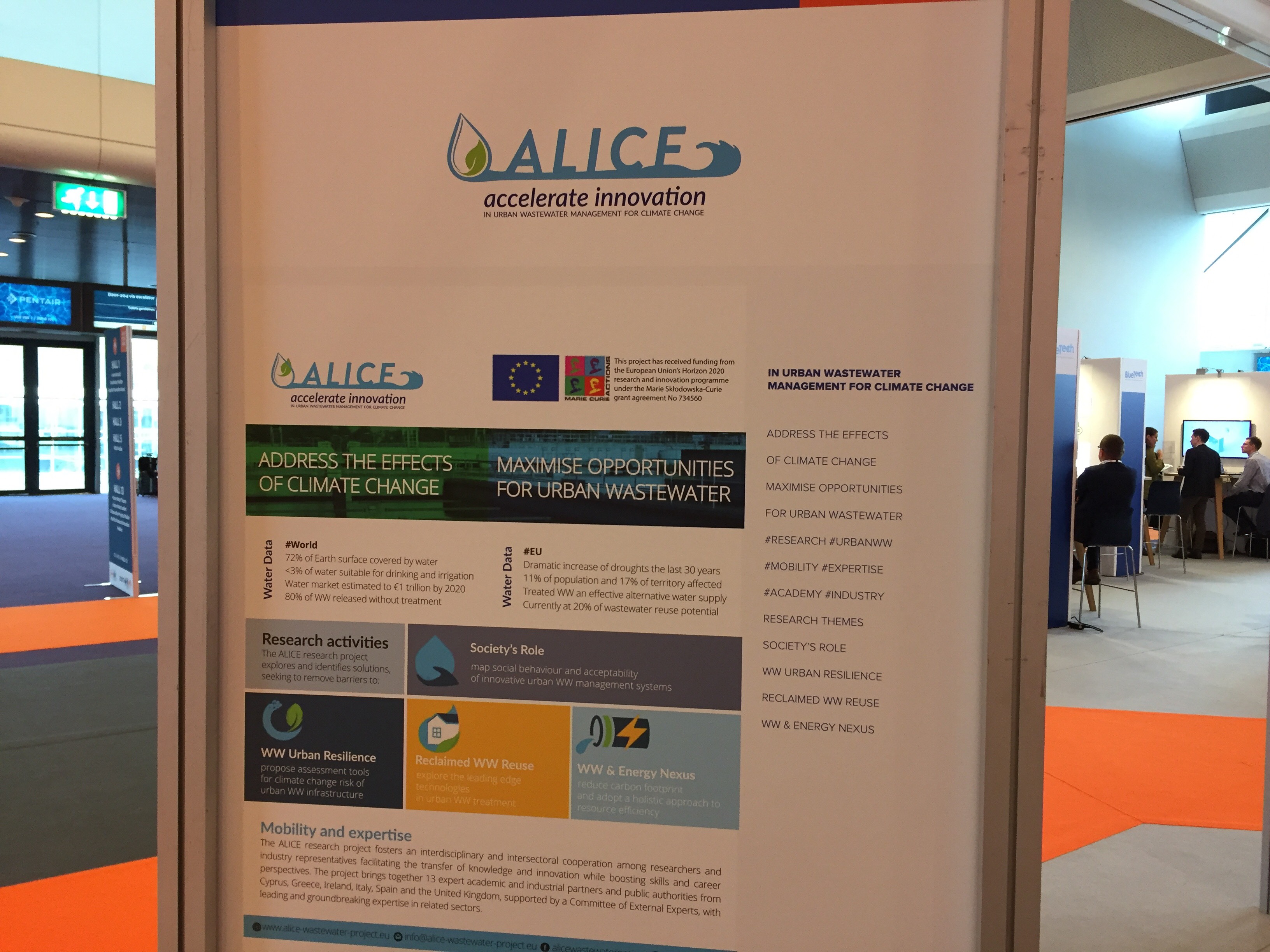 Alice project has been invited to join the EU Innovation Projects Pavilion at Aquatech Amsterdam (4-8, November 2019)