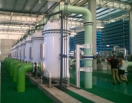 Visiting desalination plant in Alicante, Spain